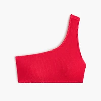 Scrunchie one-shoulder bikini top