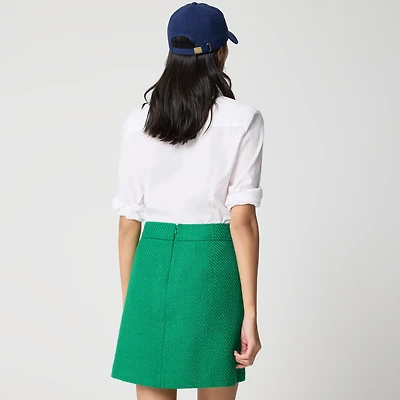 Tweed A-line mini skirt