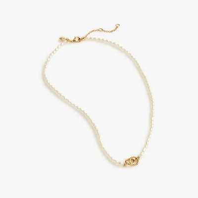 Tiny beaded pearl necklace