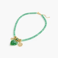 Beaded charm necklace