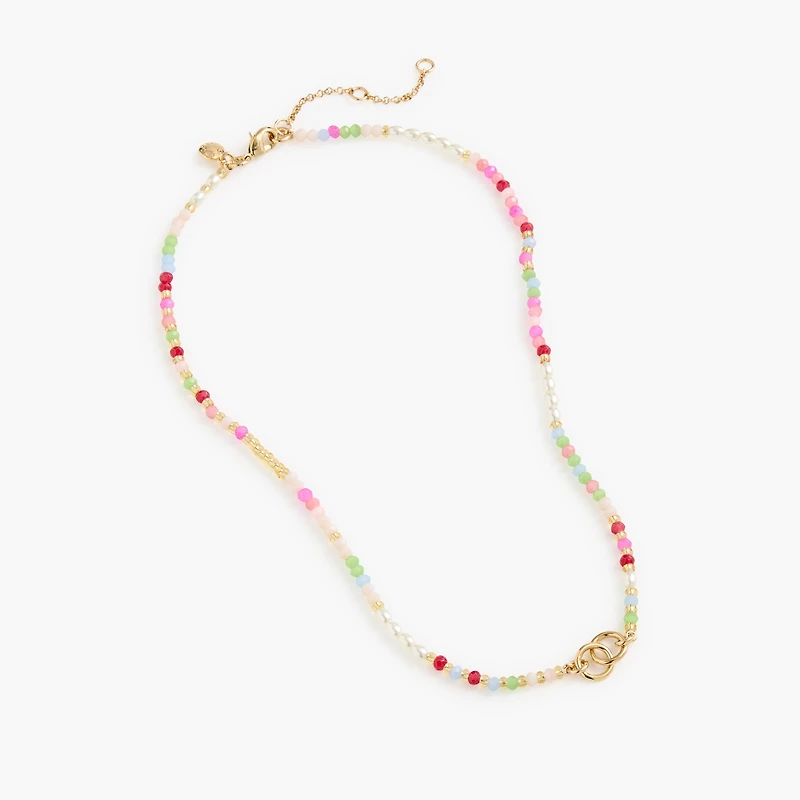 Tiny multicolored beaded necklace