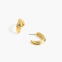 Twisted cable hoop earrings