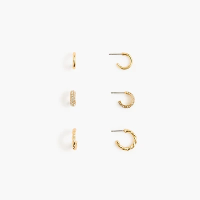 Huggie earrings set-of-three