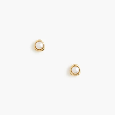 Pearl stud earrings