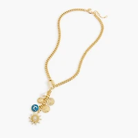 Carabiner celestial charm necklace