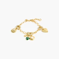 Double-chainlink charm bracelet