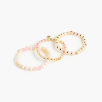 Oval beaded bracelets set-of-three
