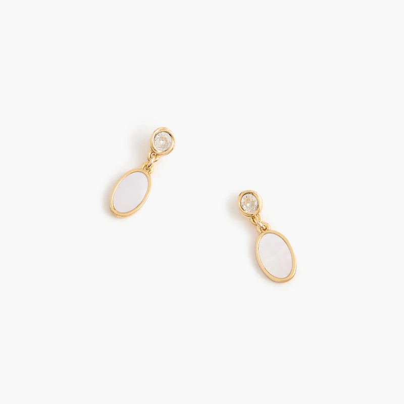 Oval drop earrings