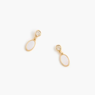 Oval drop earrings