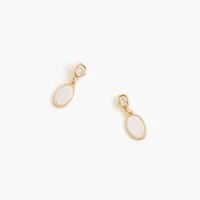 Oval drop earrings