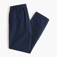 Linen-cotton blend drawstring pant