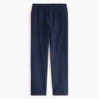 Linen-cotton blend drawstring pant