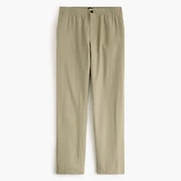 Linen-cotton blend drawstring pant