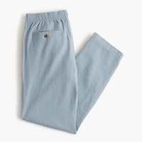 Linen-cotton blend drawstring pant
