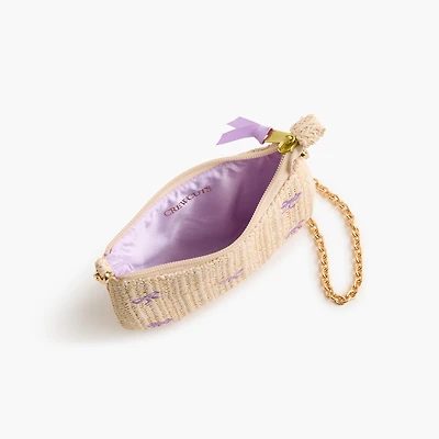 Girls' woven bow purse