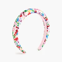 Girls' floral garden puff headband