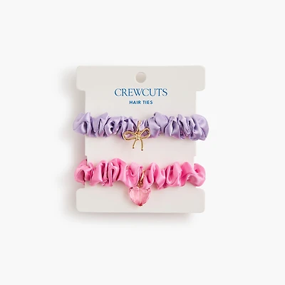 Girls' charm scrunchies set-of-two