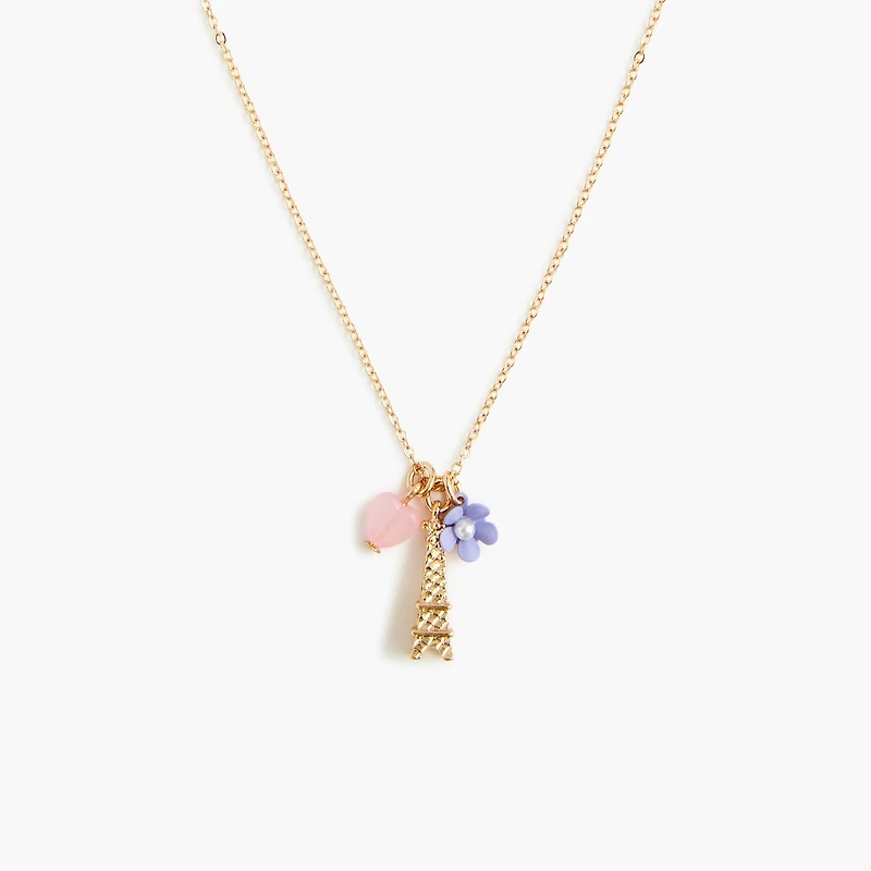 Girls' Paris charm necklace