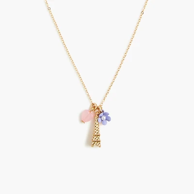 Girls' Paris charm necklace
