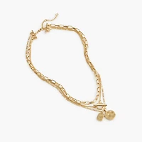 Layered chain pendant necklace