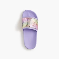 Girls' sequin slide sandals