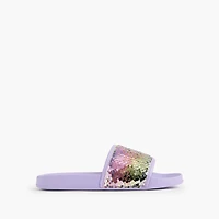 Girls' sequin slide sandals