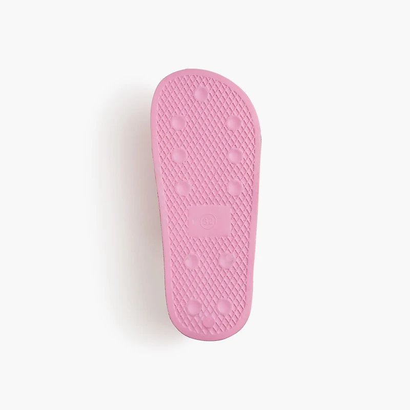 Girls' eyelet slide sandals