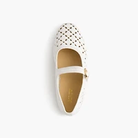 Girls' embroidered eyelet Mary Janes