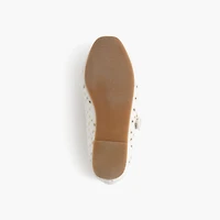 Girls' embroidered eyelet Mary Janes