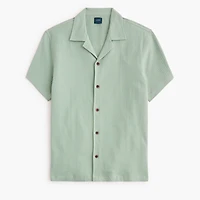 Knit seersucker camp shirt