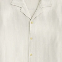 Knit seersucker camp shirt