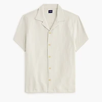 Knit seersucker camp shirt