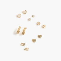 Pearl stud earrings pack-of-six