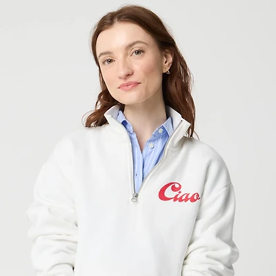"Ciao" quarter-zip pullover
