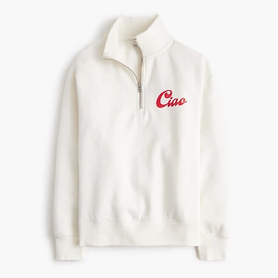 "Ciao" quarter-zip pullover