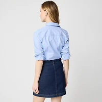 Denim patch-pocket Lizzie skirt