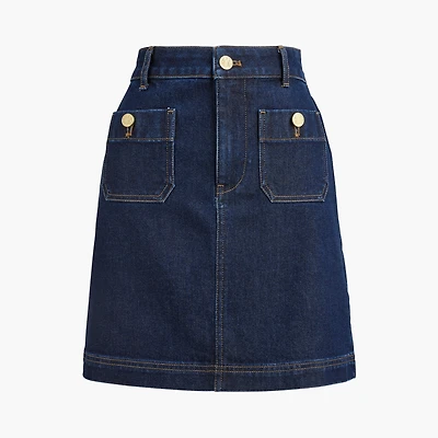 Denim patch-pocket Lizzie skirt