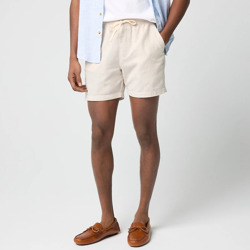 Linen-blend dock short
