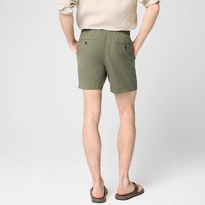 Linen-blend dock short