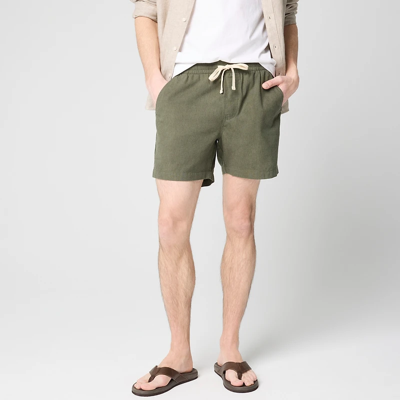 Linen-blend dock short