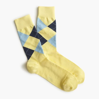 Yellow argyle socks