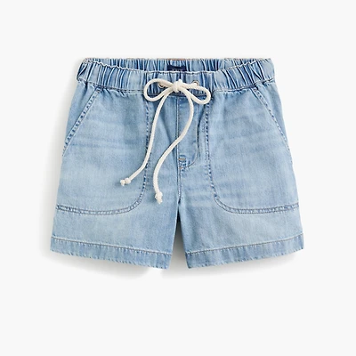 Drawstring denim short