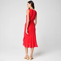 Ruffle-hem slip skirt