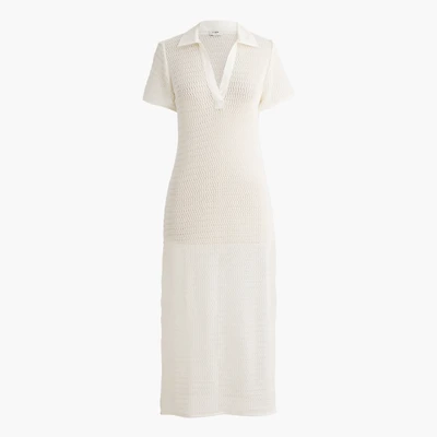 Collared crochet cover-up