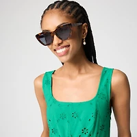 Eyelet embroidered midi dress