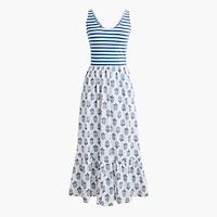 Mixed-media midi dress