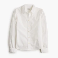Lace-trim button-up shirt