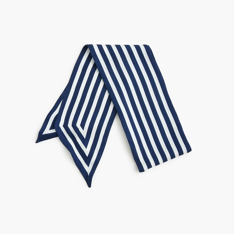 Silky skinny wrap scarf