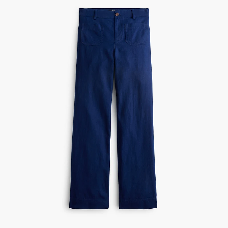 Linen-blend Lizzie wide-leg pant