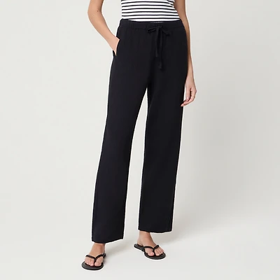 Double-gauze drawstring pant